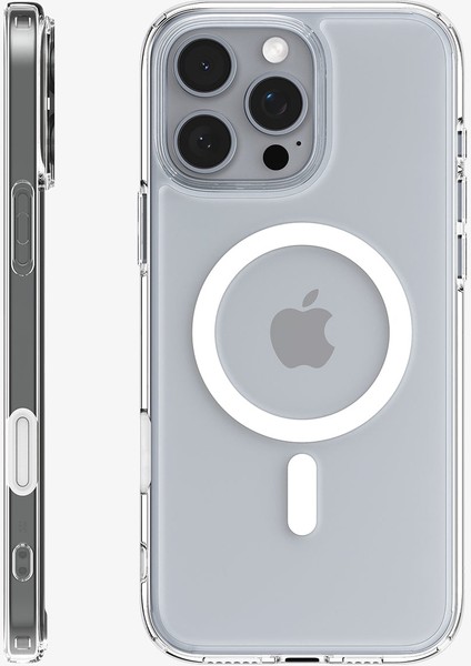 iPhone 16 Pro Max Kılıf Ultra Hybrid T (Kamera Buton Korumalı) MagFit MagSafe özellikli White - ACS08505