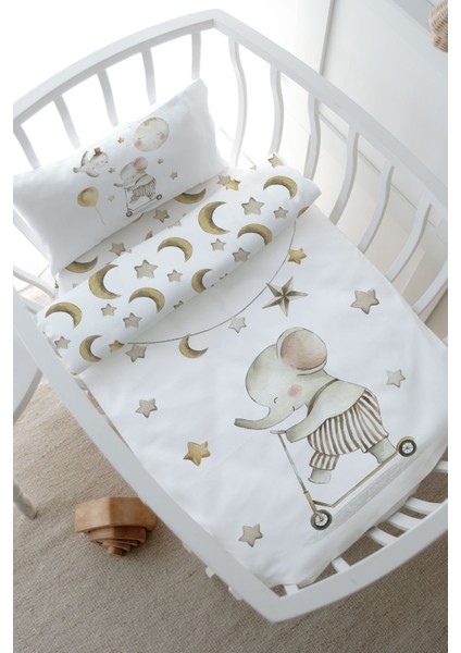 Anne Yanı Beşik Nevresim Takımı (60X100) - Iconic Serisi - Filin Düşleri