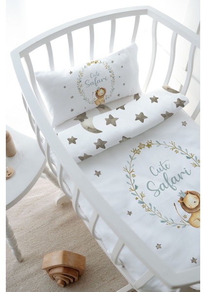 Anne Yanı Beşik Nevresim Takımı (60X100) - For Baby Serisi - Aslanlı Çember modelleri