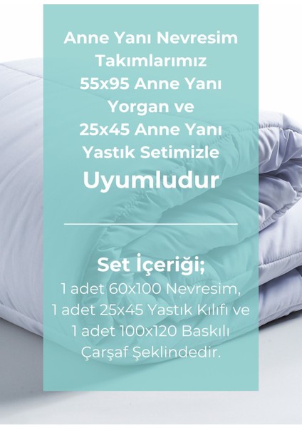 Anne Yanı Beşik Nevresim Takımı (60X100) - Royal Series - Wild One