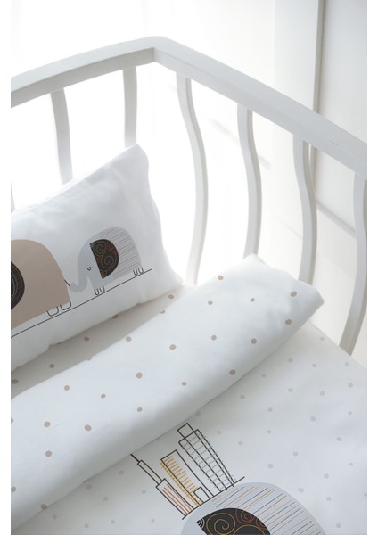 Park Yatak Nevresim Takımı (80 x 120) - Pure Baby Serisi - Filler ve Evler indirimleri