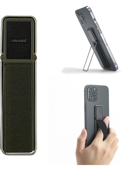 Telefon Arkası El Parmak Tutucu Metal Mıknatıslı Standlı Cep Telefonu Tutacağı - AL4938