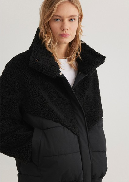 Siyah Sherpa Ceket 1110476-900