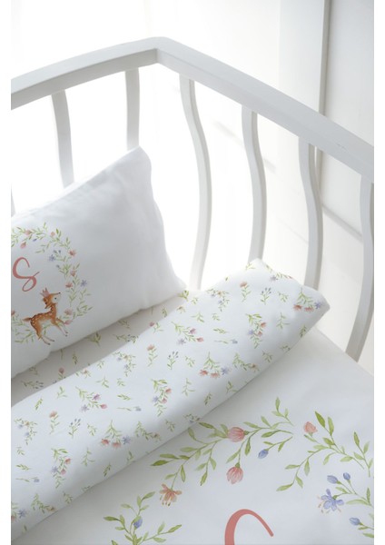 Anne Yanı Beşik Nevresim Takımı (60X100) - Little Deer Series - S Harfi indirimleri