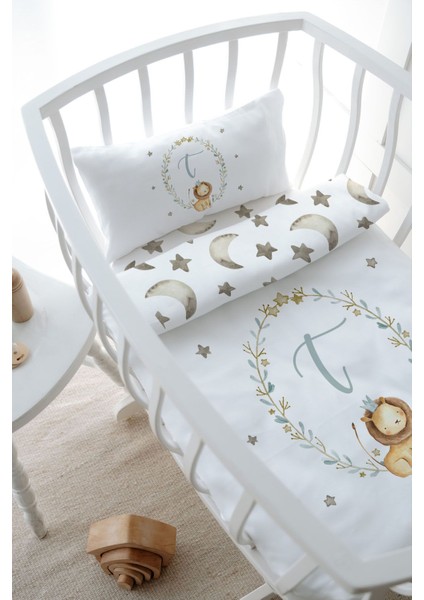 Anne Yanı Beşik Nevresim Takımı (60X100) - Little Lion Series - T Harfi modelleri