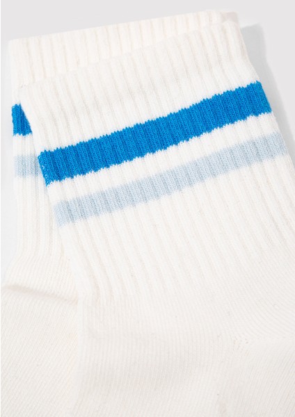 Çizgi Detaylı Ekru Soket Çorap 1913237-20843 fiyatları