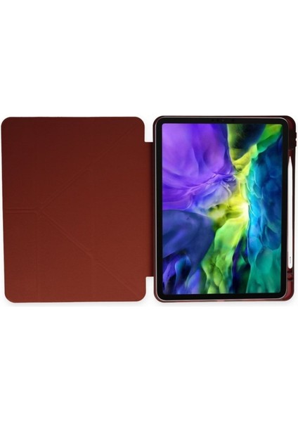 Samsung Galaxy Tab S6 Lite SM-P610 10.4" Kılıf Kalem Bölmeli Standlı Katlanabilir Kalemlikli Silikon