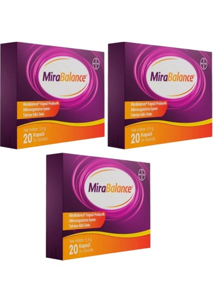 Mirabalance Probiyotik 20 Kapsül x 3 Adet