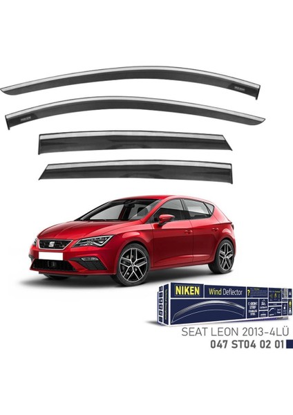 Seat Leon Niken Kromlu Cam Rüzgarlığı 4lü Set 2013 ve Üstü