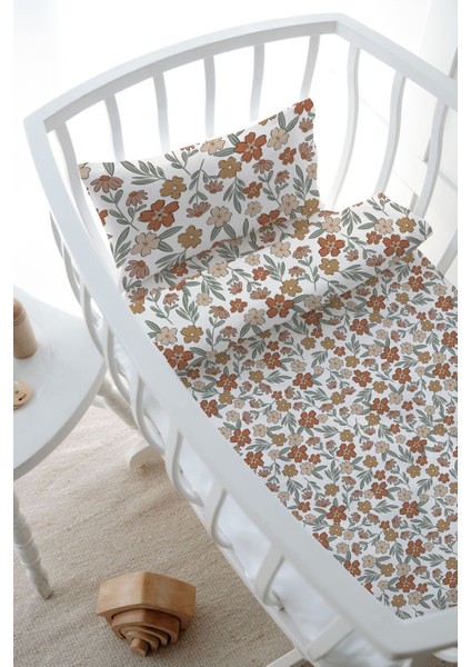 Anne Yanı Beşik Nevresim Takımı (60X100) - Iconic Serisi - Vintage Flower modelleri