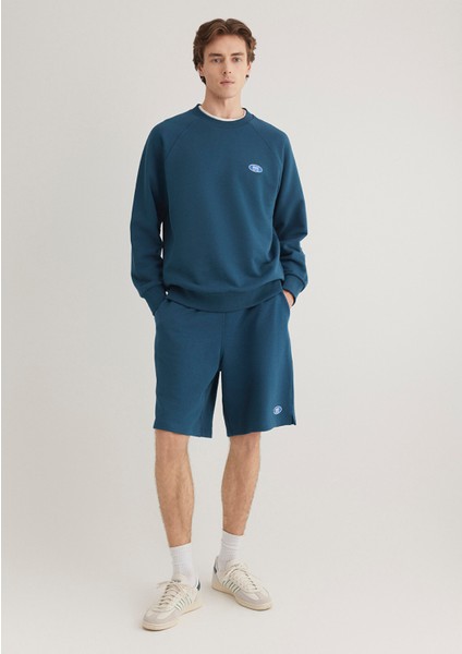 Mavi Logo Baskılı Mavi Sweatshirt 0S10335-70764