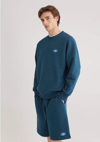 Mavi Logo Baskılı Mavi Sweatshirt 0S10335-70764