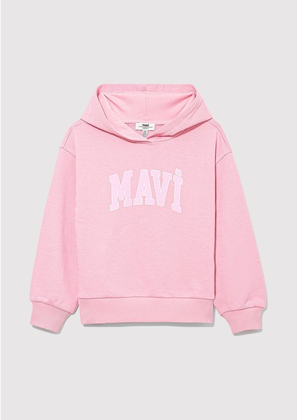 Logo Baskılı Pembe Sweatshirt 7S10080-70972