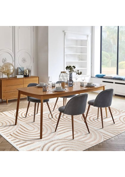 Boyut BY001 Krem-Kahve Yumuşak Dokulu Salon Mutfak Koridor Oturma Odası Yolluk Halı Makine Halısı fiyatları