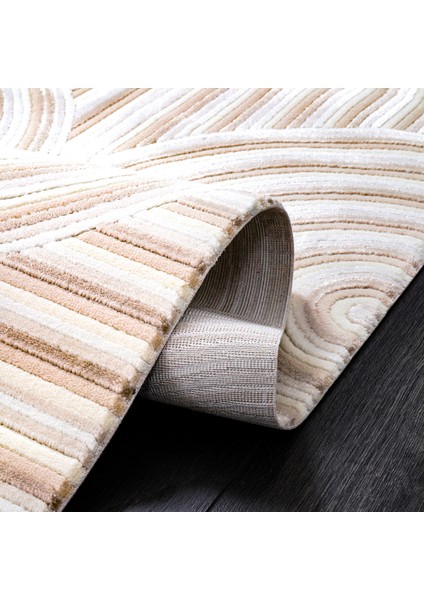 Boyut BY001 Krem-Kahve Yumuşak Dokulu Salon Mutfak Koridor Oturma Odası Yolluk Halı Makine Halısı indirimleri