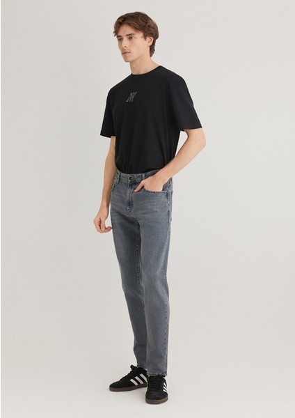 Milan Mavi Black Puslu Koyu Mavi-Gri Jean Pantolon 0081089341