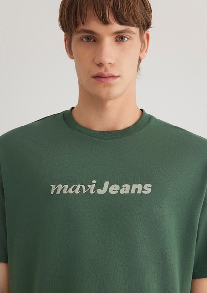 Mavi Jeans Nakışlı Yeşil Tişört 0612523-81570
