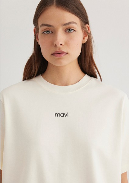 Mavi Logo Baskılı Beyaz Tişört 1612829-80194 indirimleri