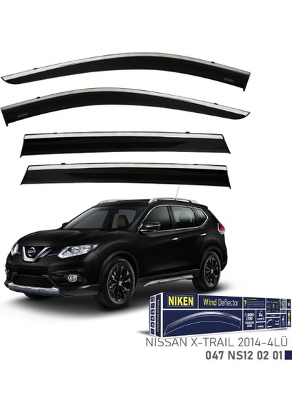 Nissan x Trail Niken Kromlu Cam Rüzgarlığı 4lü Set 2015 2020