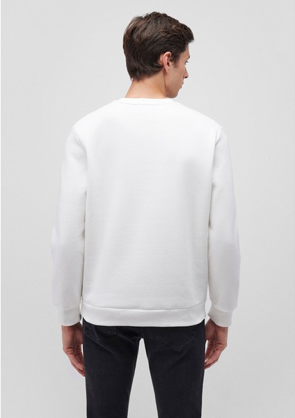 Mavi Logo Baskılı Ekru Sweatshirt 0S10203-70057 fırsatları