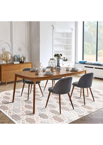 Boyut BY003 Krem Yumuşak Dokulu Salon Mutfak Koridor Oturma Odası Yolluk Halı Makine Halısı fiyatları