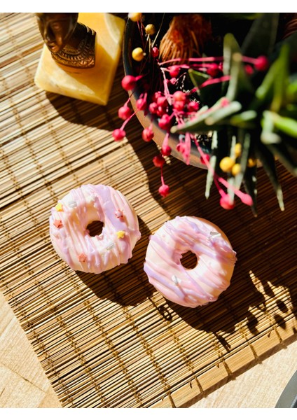 - Donut Mum - Soya Wax Vegan - Donat Dekoratif Hediyelik Pasta Mum