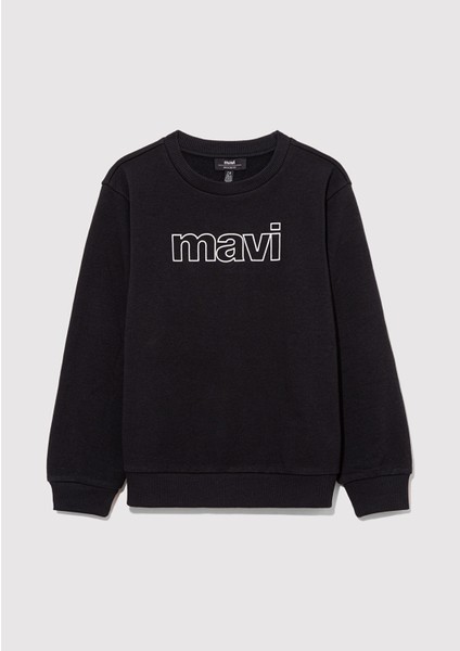 Logo Baskılı Siyah Sweatshirt 6S10042-900