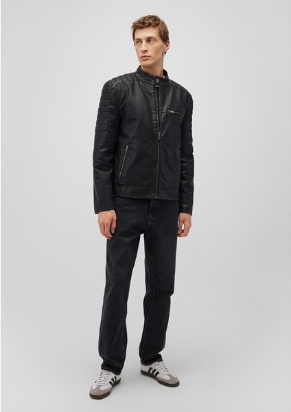 Siyah Suni Deri CEKET0110440-900