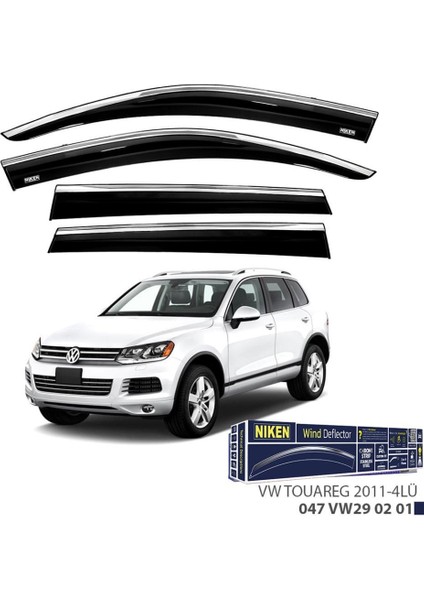 Volkswagen Touareg Niken Kromlu Cam Rüzgarlığı 4lü 2011 ve Üstü