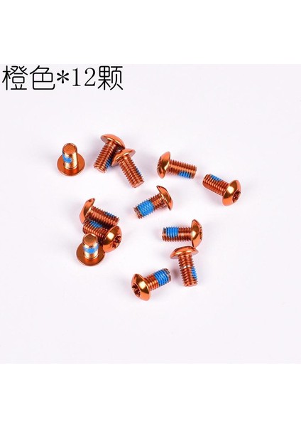 Turuncu Tarzı Renkli Dağ Bisikleti Bisikleti Disk Fren Rotoru Torx T25 Cıvataları Paslanmaz Çelik M5*10 mm Yol Bisikleti Disk Fren Rotoru Vidaları - (Yurt Dışından)