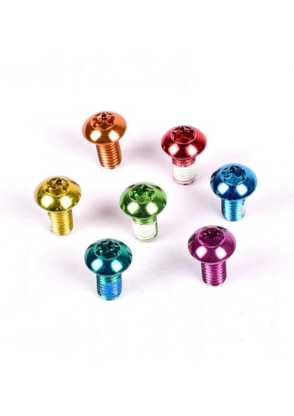 Turuncu Tarzı Renkli Dağ Bisikleti Bisikleti Disk Fren Rotoru Torx T25 Cıvataları Paslanmaz Çelik M5*10 mm Yol Bisikleti Disk Fren Rotoru Vidaları - (Yurt Dışından)