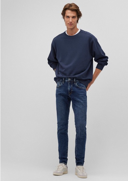 Erkek Leo Koyu Mavi Vintage Kolej Jean Pantolon 0076285626