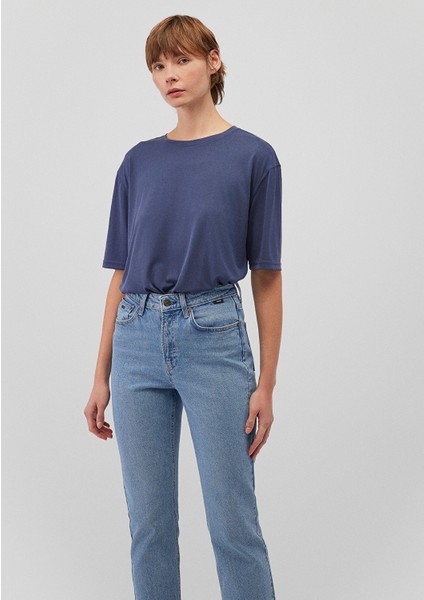 Lacivert TENCEL TM Modal Basic Tişört 1611897-70487 fiyatları