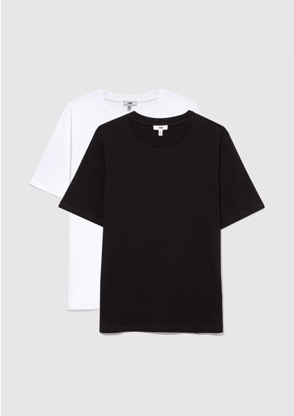 2li Fitted Kadın Basic Tişört 1611365-900