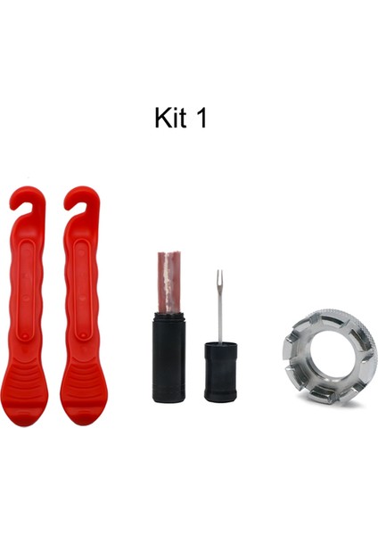 Kit 1 Stili Bisiklet Tamir Aracı Seti Zincir Ölçüm Cetveli Mili Çıkartıcı Lastik Tamir Aracı Kampana Sökücü Bisiklet Tamir Parçası (Yurt Dışından)