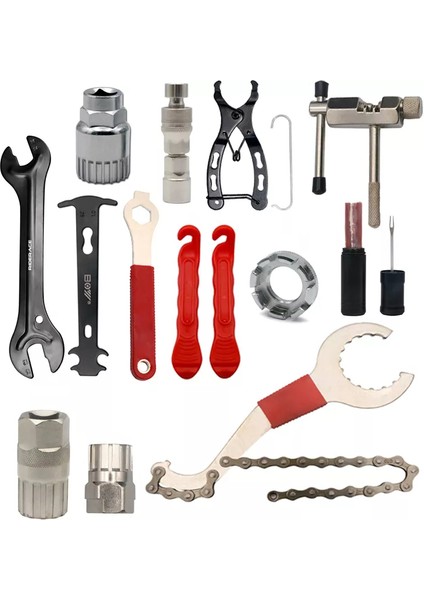 Kit 1 Stili Bisiklet Tamir Aracı Seti Zincir Ölçüm Cetveli Mili Çıkartıcı Lastik Tamir Aracı Kampana Sökücü Bisiklet Tamir Parçası (Yurt Dışından) fiyatları