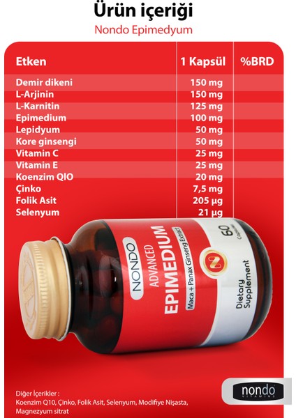 Erkekler Için Avantaj Paketi Epi Maca Tribulus Ginseng