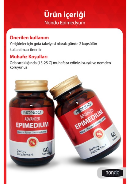 Erkekler Için Avantaj Paketi Epi Maca Tribulus Ginseng