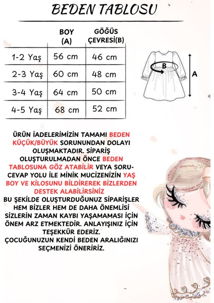 Alyra Kız Çocuk Elbise Bebek Kare Yaka Fermuarlı Fırfırlı Uzun Kollu Doğum Günü Parti Özel Gün Bayramlık Elbise ALY0420