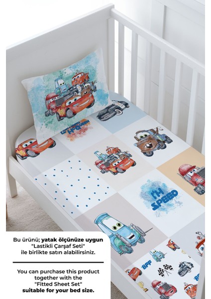 Bebek Boy Nevresim Takımı (100X150) - Cartoon Serisi - Şimşek Mcquenn Patchwork fırsatları