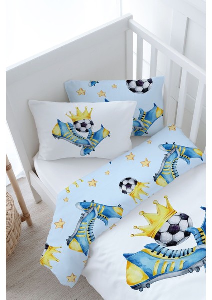 Bebek Boy Nevresim Takımı (100X150) - For Baby Serisi - Sarı - Lacivert modelleri