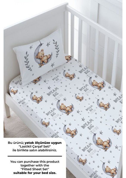 Bebek Boy Nevresim Takımı (100X150) - For Baby Serisi - Ayda Uyuyan Ayı fırsatları