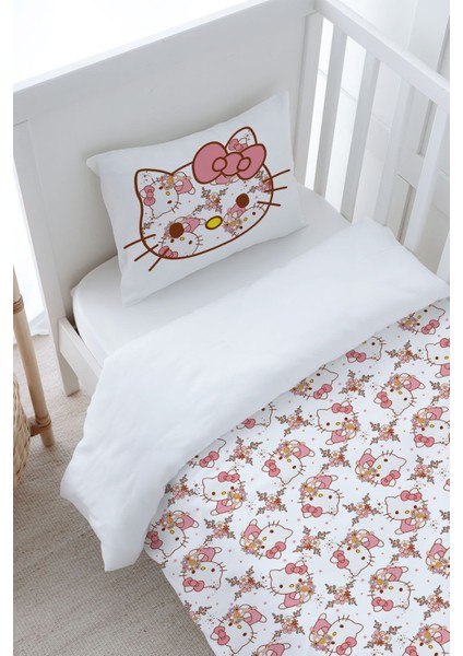 Bebek Boy Nevresim Takımı (100X150) - Cartoon Serisi - Hello Kitty Pattern