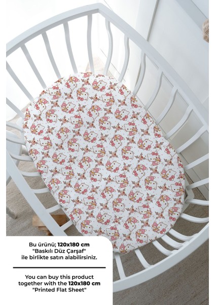 Bebek Boy Nevresim Takımı (100X150) - Cartoon Serisi - Hello Kitty Pattern