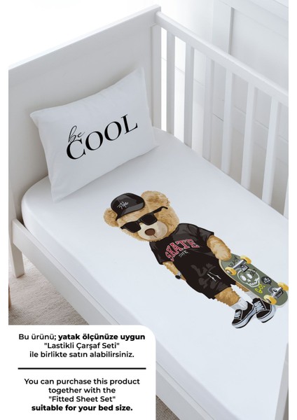 Bebek Boy Nevresim Takımı (100X150) - Pure Baby Serisi - Kaykaylı Ayıcık fırsatları