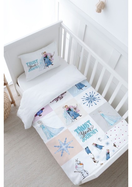 Bebek Boy Nevresim Takımı (100X150) - Cartoon Serisi - Elsa Patchwork