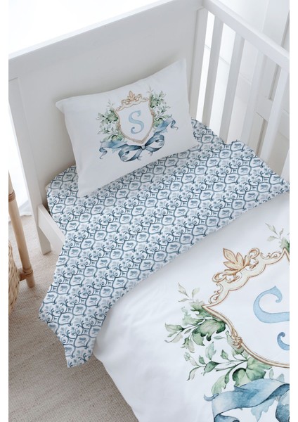 Bebek Boy Nevresim Takımı (100X150) - Blue Royal Series - S Harfi modelleri