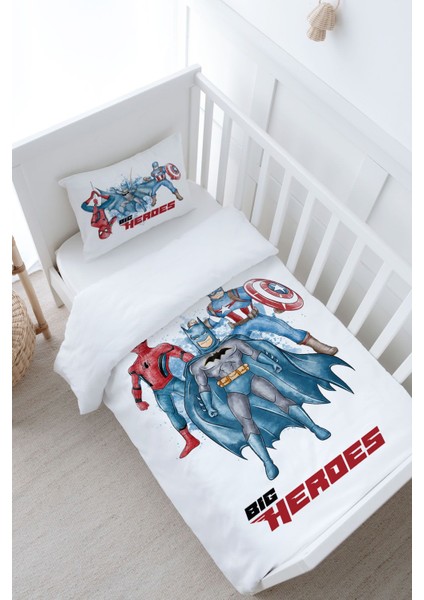 Bebek Boy Nevresim Takımı (100X150) - Cartoon Serisi - Super Heroes