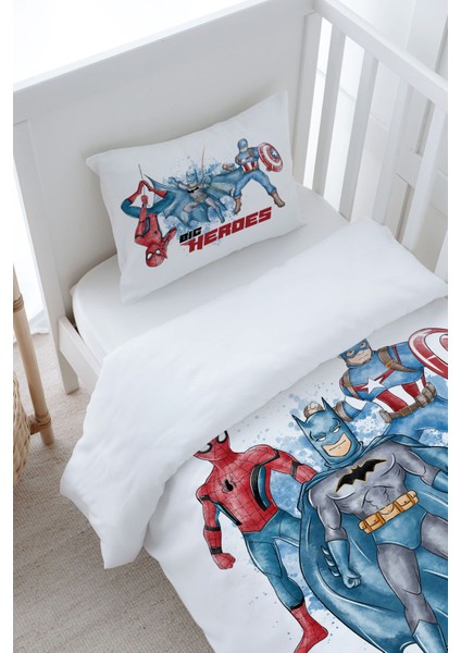 Bebek Boy Nevresim Takımı (100X150) - Cartoon Serisi - Super Heroes modelleri