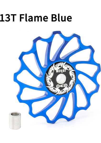 13T Mavi Alev Stili Muqzı Mtb Yol Bisikleti Bisiklet Seramik Kılavuz Kasnak Arka Aktarıcı Kasnak Alüminyum Alaşımlı Kılavuz Kasnak Rulman (Yurt Dışından)